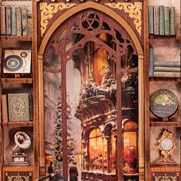 Bookshop Memories Book Nook Miniature Dollhouse_Description_8
