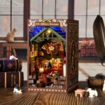 Cat Affairs Bureau Book Nook Miniature Dollhouse_3