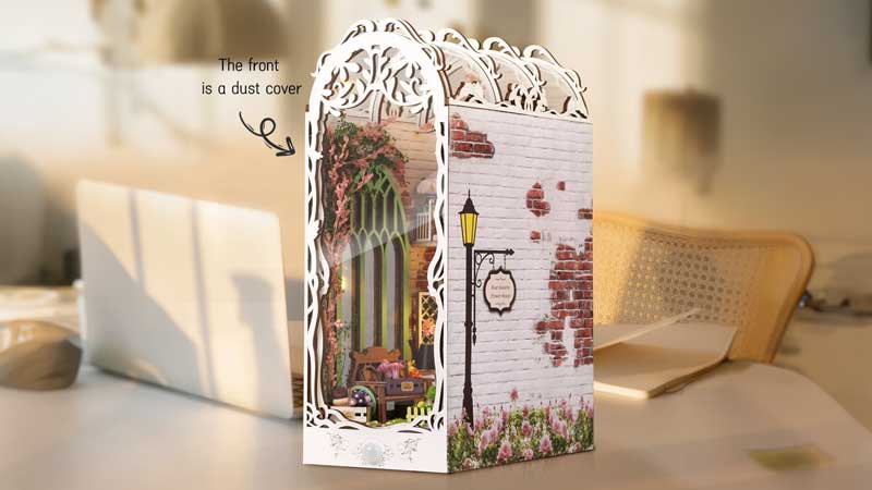 Cathy's Flower House Book Nook Miniature Dollhouse_Description_2