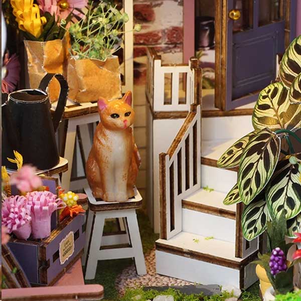 Cathy's Flower House Book Nook Miniature Dollhouse_Description_4