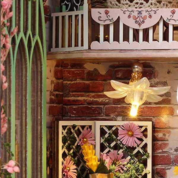 Cathy's Flower House Book Nook Miniature Dollhouse_Description_6