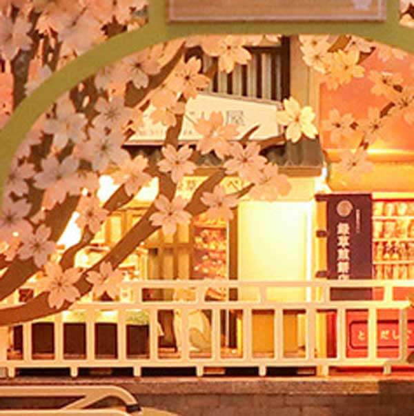 Cherry Blossom Book Nook Miniature Dollhouse_Description_7