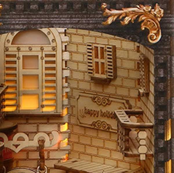 Christmas Diagon Alley Book Nook Miniature Dollhouse_Description_6