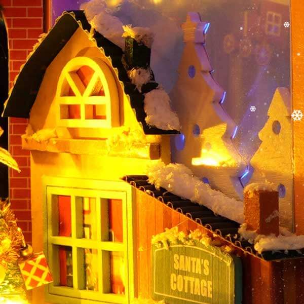 Christmas Gift Theme Book Nook Miniature Dollhouse_Description_3