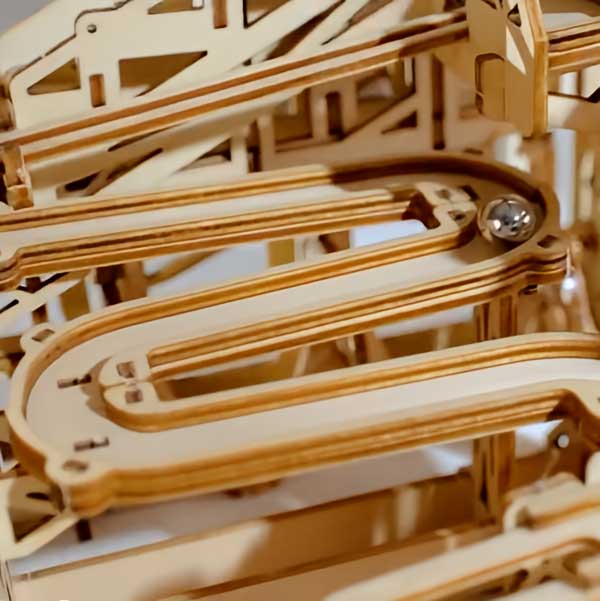 Electric/Manual Marble Run 3D Wooden Puzzle_Description_4
