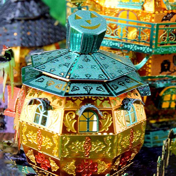 Halloween Pumpkin House 3D Metal Puzzle_Description_6