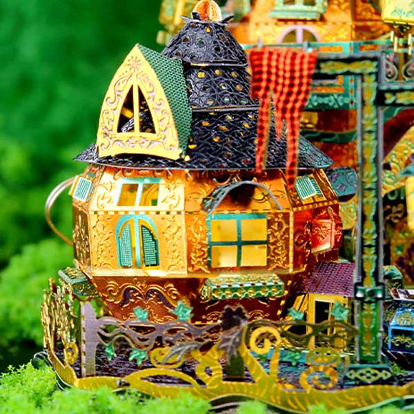 Halloween Pumpkin House 3D Metal Puzzle_Description_7