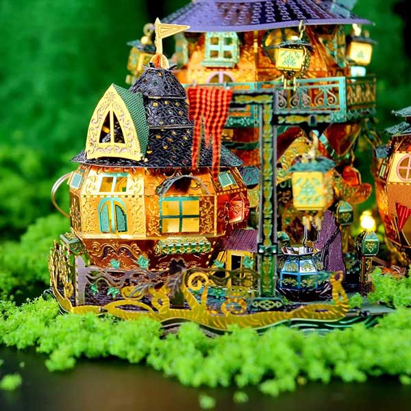 Halloween Pumpkin House 3D Metal Puzzle_Description_8