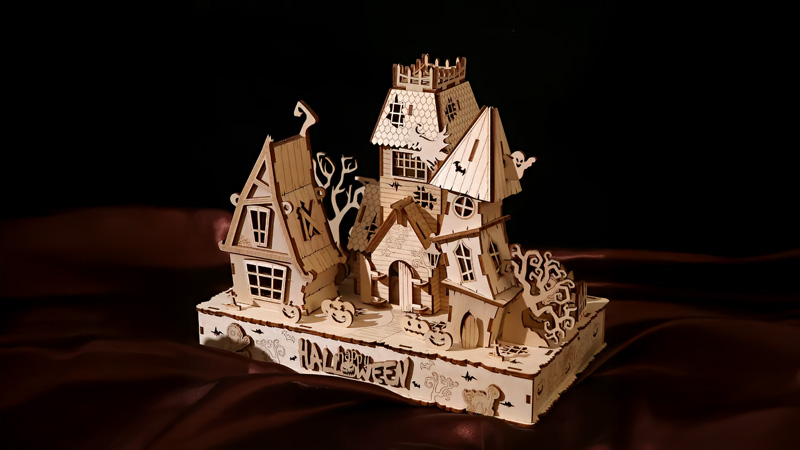 Halloween Tree House 3D Wooden Puzzle_Description_2