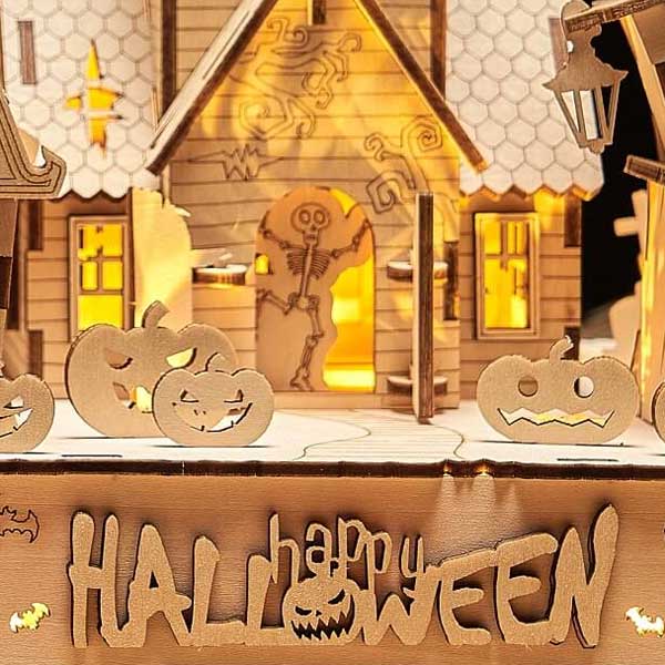 Halloween Tree House 3D Wooden Puzzle_Description_4