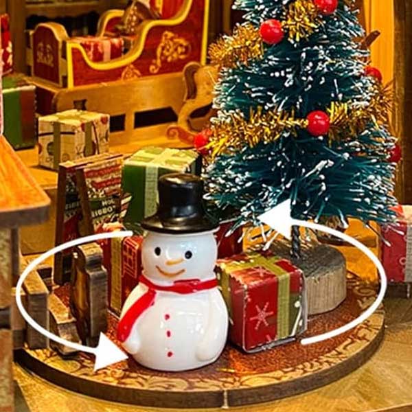 Jingle Cabin Book Nook Miniature Dollhouse_Description_3