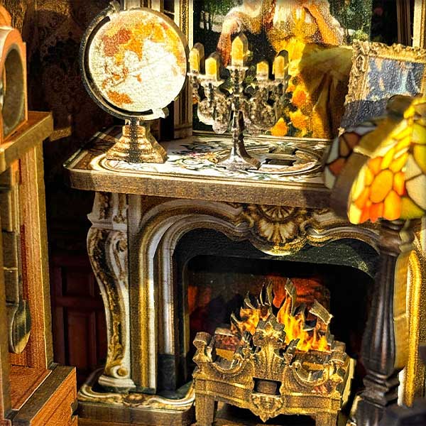 Key Tracking Book Nook Miniature Dollhouse_Description_2