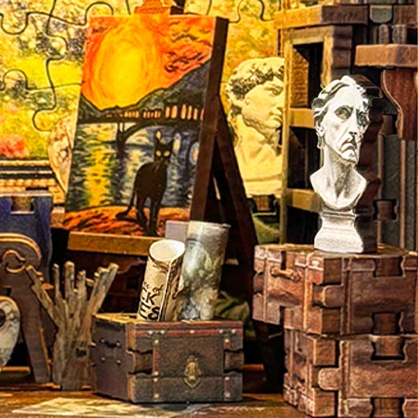 Key Tracking Book Nook Miniature Dollhouse_Description_7