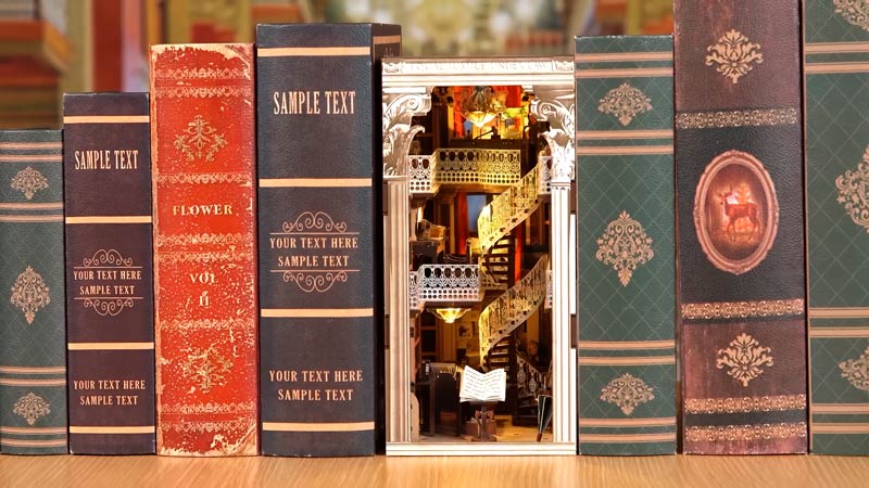 Law Library Book Nook Miniature Dollhouse_Description_2