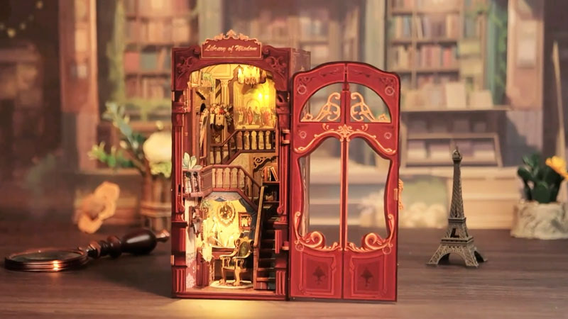 Library of Wisdom Book Nook Miniature Dollhouse_Description_1