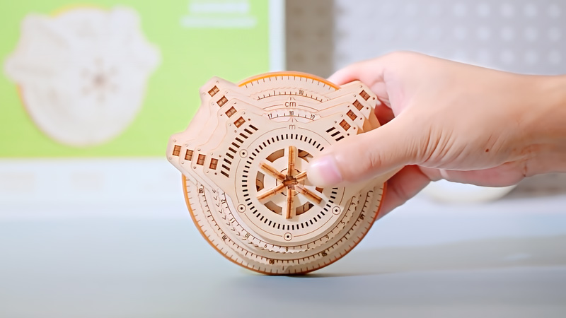 Mechanical Measuring Wheel 3D Wooden Puzzle_Description_1