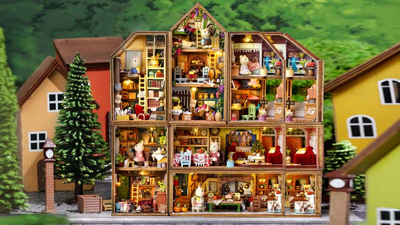 Mini Rabbit Town Building Block Miniature Dollhouse_Description_1
