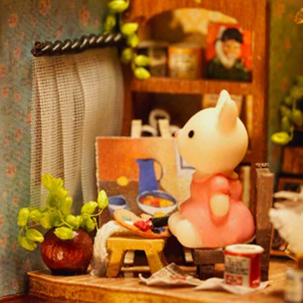 Mini Rabbit Town Building Block Miniature Dollhouse_Description_5