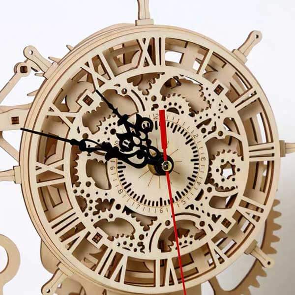 Pirate Ship Clock 3D Wooden Puzzle_Description_5