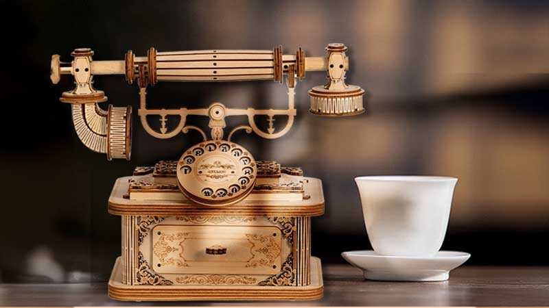 Retro telephone 3D Wooden Puzzle_Description_2