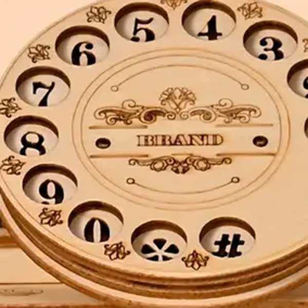 Retro telephone 3D Wooden Puzzle_Description_4