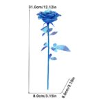 Rose Flower 3D Metal Puzzle_Blue_5