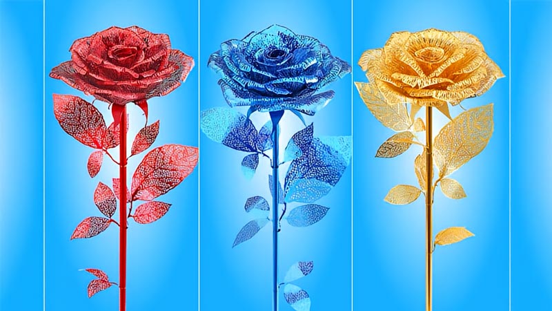 Rose Flower 3D Metal Puzzle_Description_1