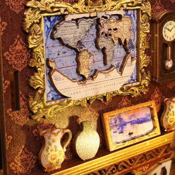 Sams Library Book Nook Miniature Dollhouse_Description_4