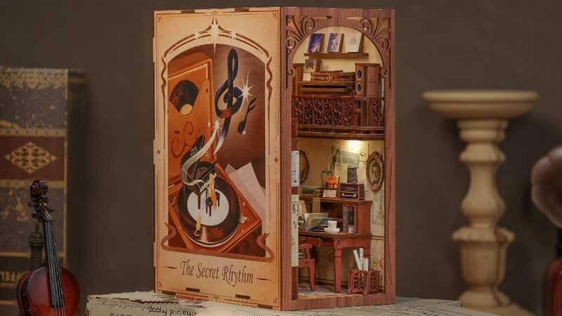 Secret Rhythm Book Nook Miniature Dollhouse_Description_1