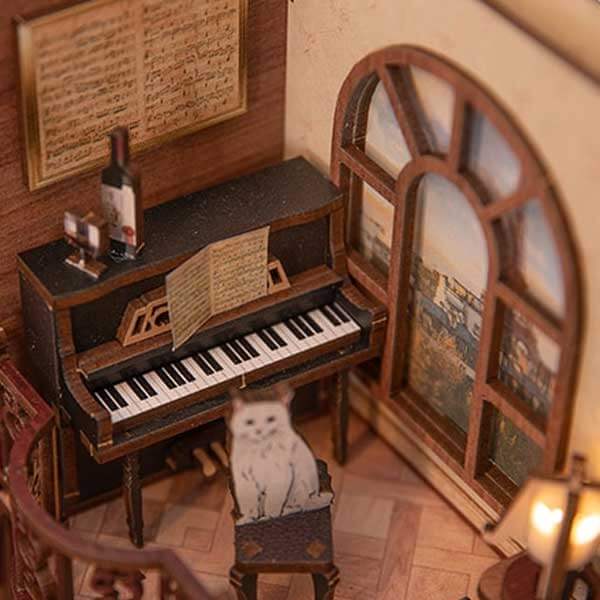 Secret Rhythm Book Nook Miniature Dollhouse_Description_4