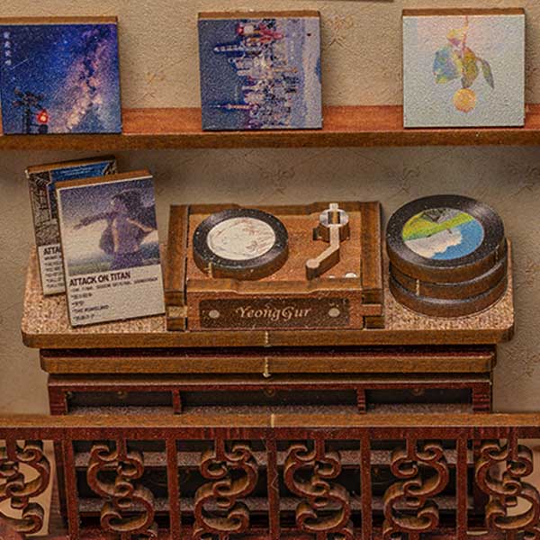 Secret Rhythm Book Nook Miniature Dollhouse_Description_7