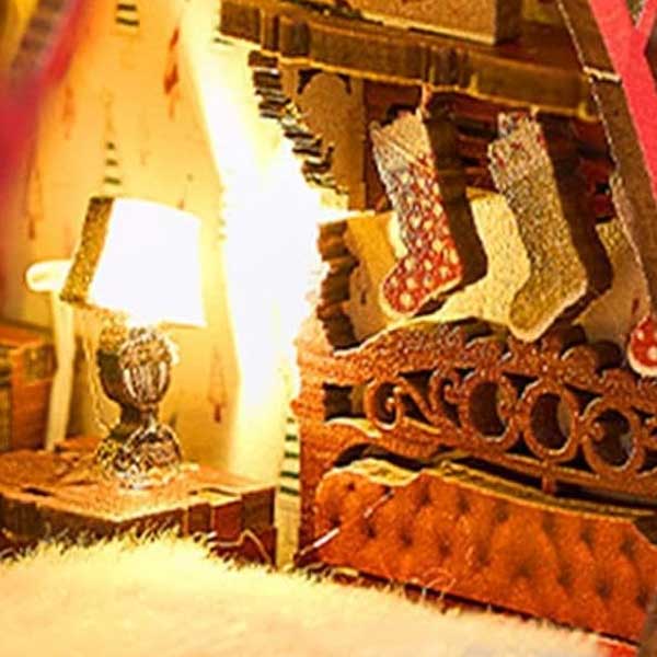 Snowy Night Serenade Book Nook Miniature Dollhouse_Description_4