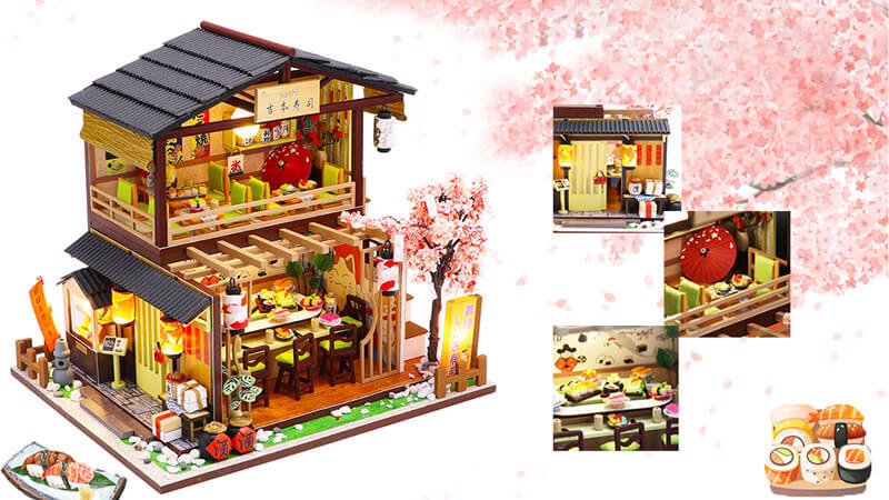 Sushi Bar DIY Miniature Dollhouse_Description_1