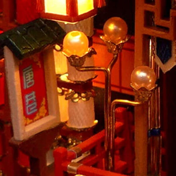 Tang Dynasty Street View Book Nook Miniature Dollhouse_Description_7
