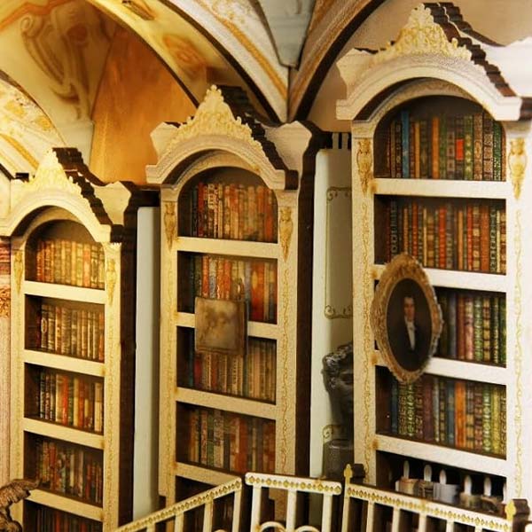 The Gods' Library Book Nook Miniature Dollhouse_Description_6