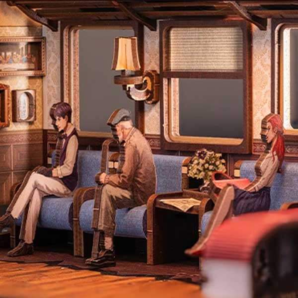 Train Mystery Book Nook Miniature Dollhouse_Description_4