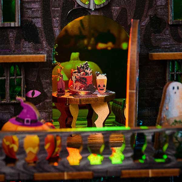 Halloween Night House DIY Miniature Dollhouse_Description_5