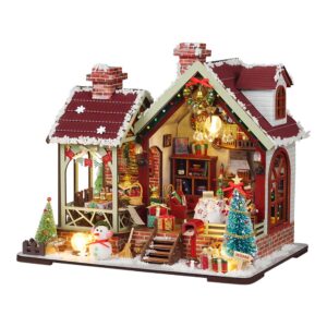 Warm Christmas Lodge DIY Miniature Dollhouse_1