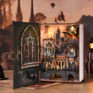 Magical Flight Book Nook Miniature Dollhouse_2