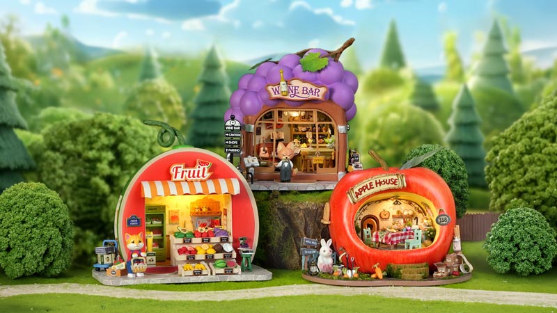 Fruit Town Series DIY Miniature Dollhouse_Description_1