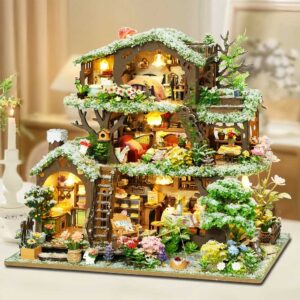 Forest Snow Cottage DIY Miniature Dollhouse_2