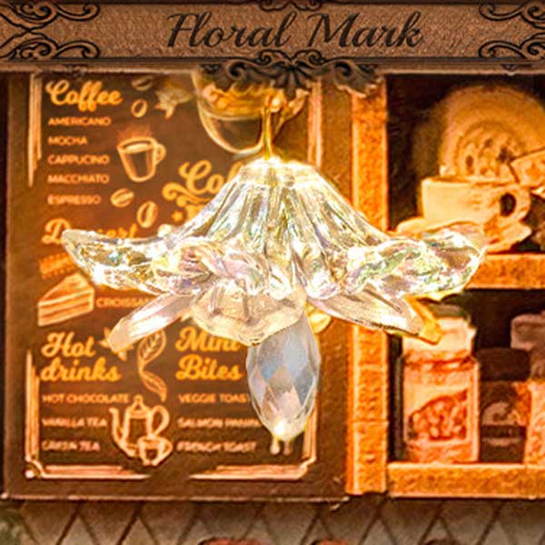 Floral Mark Café DIY Miniature Dollhouse_Description_2