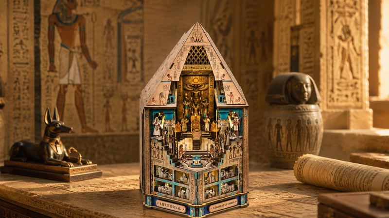 Hall Of Eternity Book Nook Miniature Dollhouse_Description_1