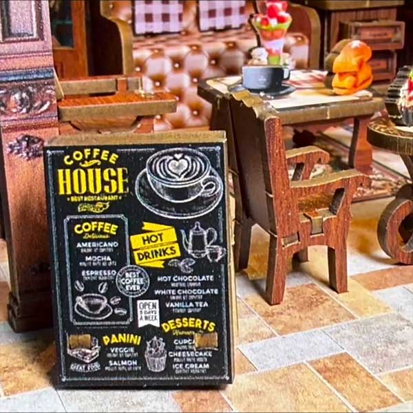 Norren Book Café DIY Miniature Dollhouse_Description_7
