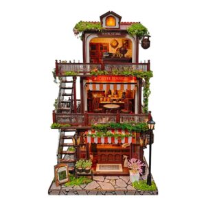 Time Layered Book Cafe DIY Miniature Dollhouse_1