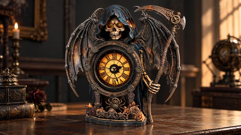 Grim Reaper Clock 3D Wooden Puzzle_Description_1